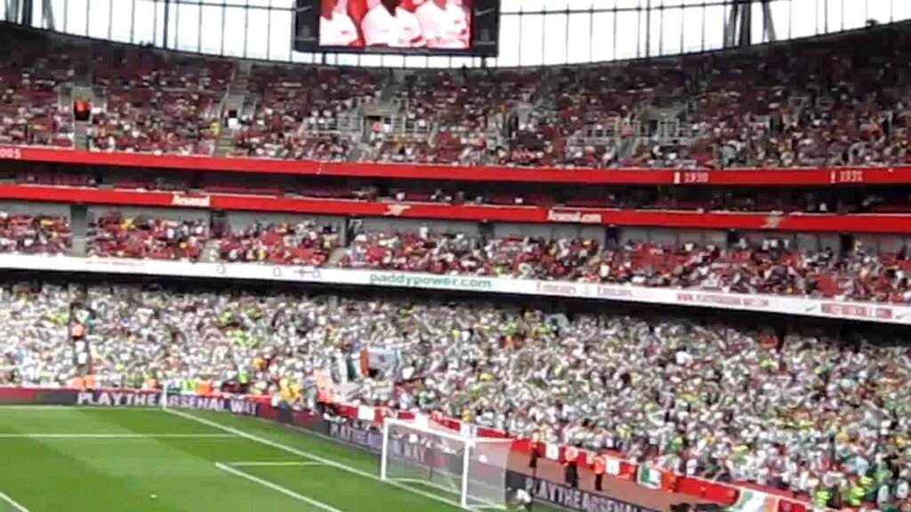 Full view of Emirates Stadium filled with red Arsenal supporters ahead of Arsenal vs Bournemouth 2026